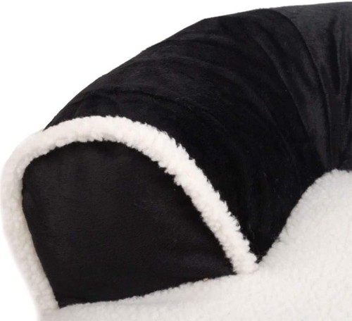 Colourtree Black Calming Pet Bed Luxury Comfortable Pet Bed Sofa Warm Dog Bed Puppy House Kennel Cozy Cat Nest Sleepping Mat Cushion Cat Bed and Dog Bed