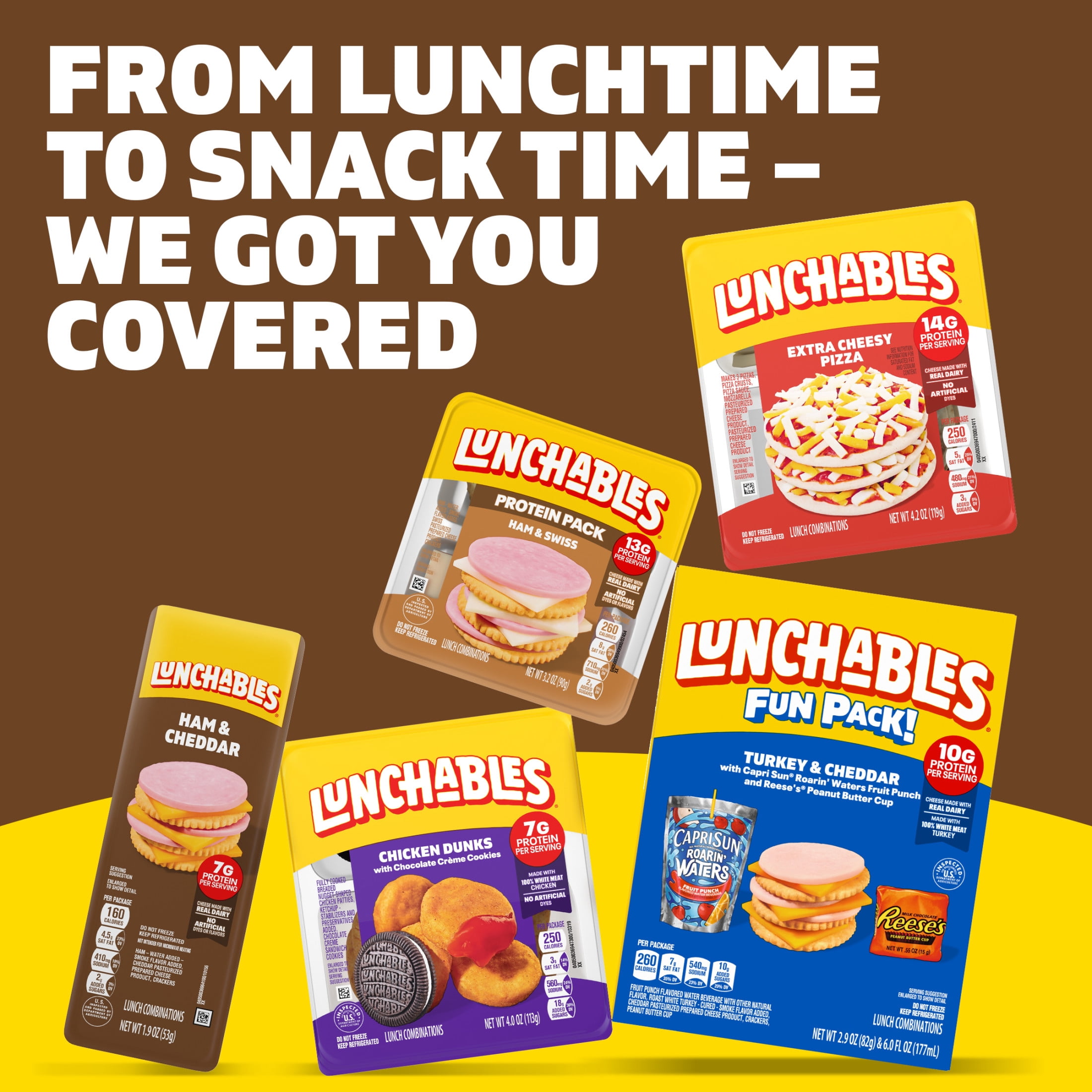Lunchables Ham & Cheddar Value Pack, 1.9 oz Pack
