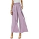 thumbnail image 4 of Pantalones de chándal ligeros de pierna ancha para mujer, pantalones palazzo de cintura alta, pantalones de pijama de ajuste holgado, 4 of 5