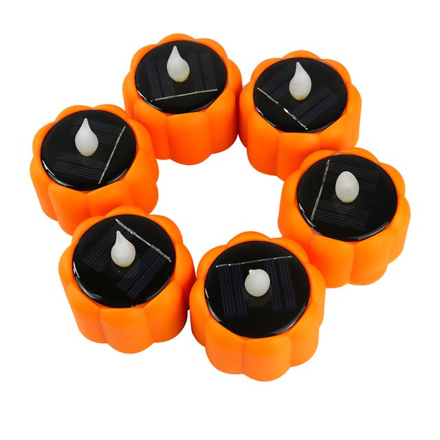 Billuyoard 6 uds luces de linterna solar velas luces impermeable recargable parpadeante lámpara LED solar electrónica luz nocturna iluminación exterior Iluminación navideña Billuyoard HA012925-00