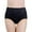 Black, variant on 3D Embossed High Waist Briefs Abdominal Support Lifting Womens Underwear Solid Color Cotton For Daily Brown,XXL