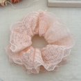thumbnail image 4 of Yokua Elegant Lace Edge Scrunchie Large Hairband Hair Tie Hair Accessory for Women, 4 of 13