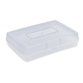 thumbnail image 2 of Storex Large Plastic Pencil Box, Lightweight Storage Case for School Supplies, Art Materials, and Office Use, Grade School to College, Clear, 2 of 4