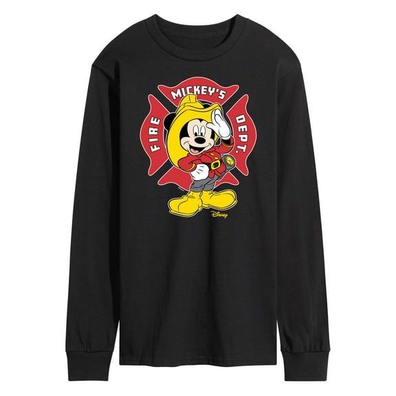 Disney - Firefighter Mickey - Fire Dept. At Your Service - Men's Long Sleeve T-Shirt