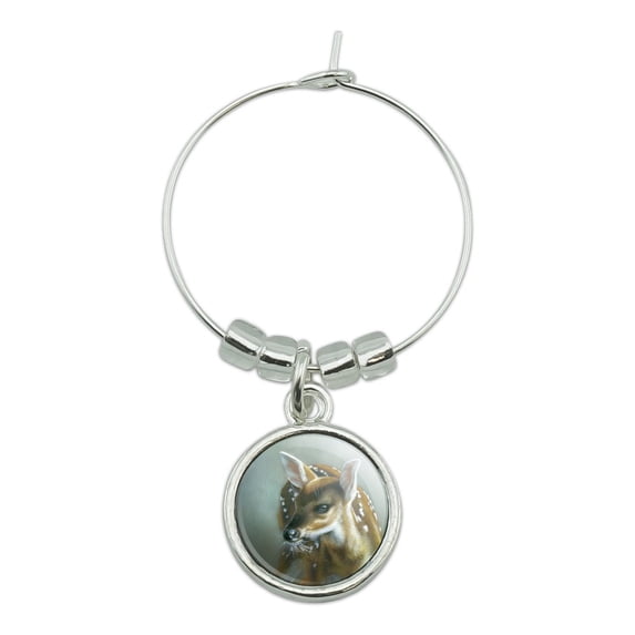 Fawn Baby Deer Wine Glass Charm Drink Marker