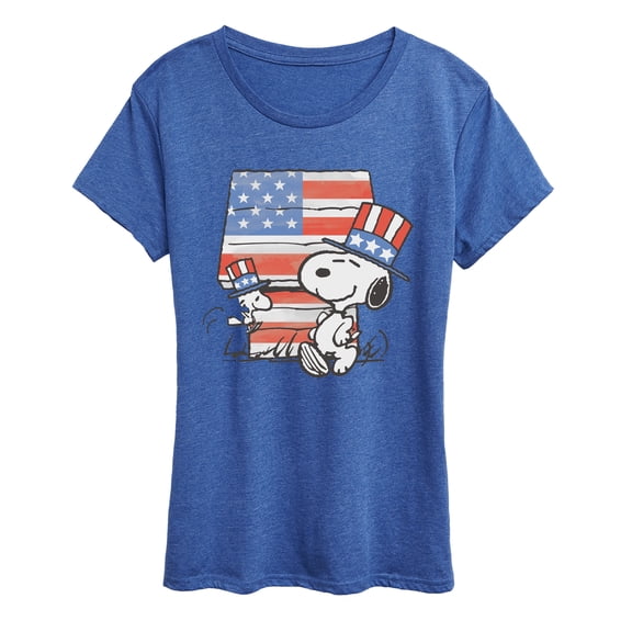Peanuts - Snoopy USA Hats - Women's Short Sleeve Graphic T-Shirt