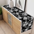 thumbnail image 4 of Black Rose Table Runner - 120 Inch Long, Kitchen Dining Table Runner Dresser Scarves, Vintage Pastoral Botanical Floral Leaves Vines Farmhouse Decor for Coffee Tables Wedding Party Banquet, 4 of 8