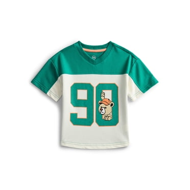 Wonder Nation Toddler Boys Short Sleeve Graphic Football Jersey Top, Sizes 12M-5T