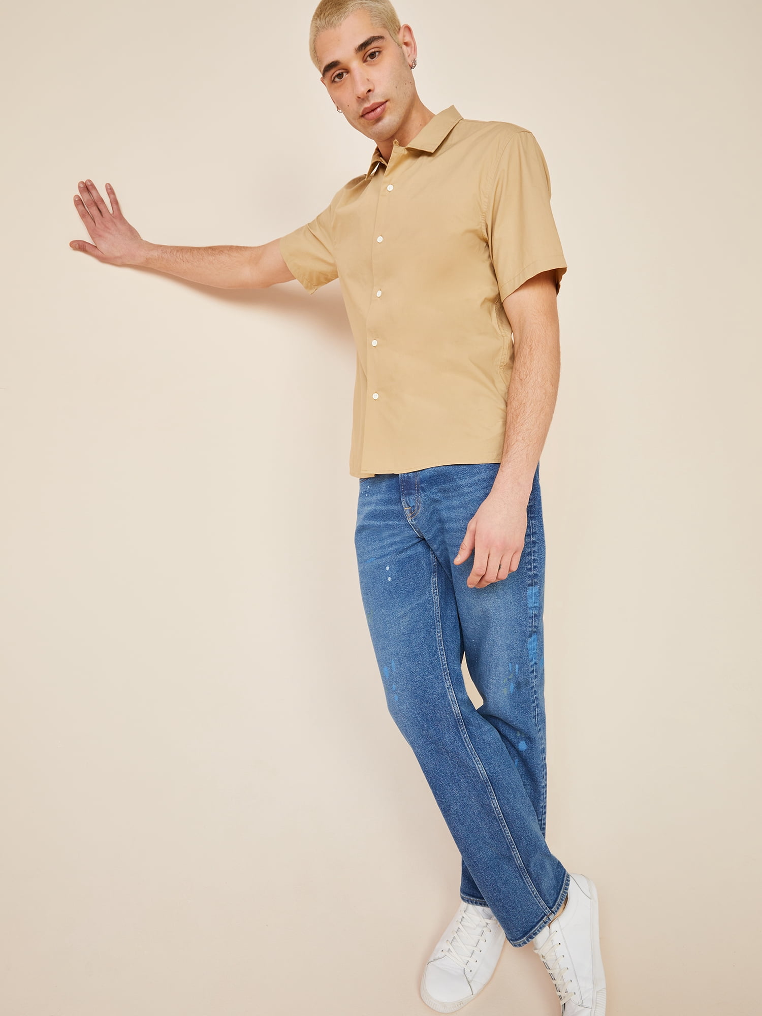 Free Assembly Men's Short Sleeve Camp Shirt