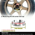 thumbnail image 3 of 48mm Base Outer Diameter 6 Clips 53mm Overall Outer Diameter Wheel Rim Hub Center Caps Cover Silver Tone - Pack of 4, 3 of 6