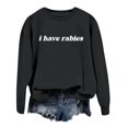 thumbnail image 4 of TINZ Femmes Quotidien Maison Extérieur Entraînement Manches Longues Col Rond T-Shirt Haut Chandail Imprimé Blouse de Rue Mode Urbaine Dames Shorts Ensembles Lingerie Légère Chandails Légers Femmes, 4 of 4
