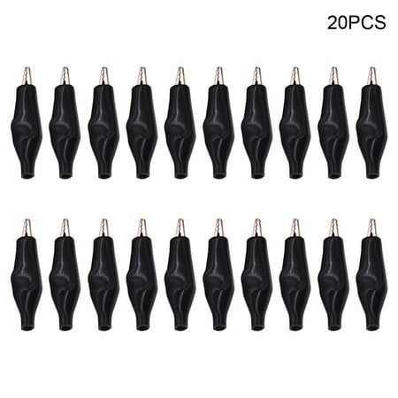

20pcs Cable Metal Crocodile Clip 28mm Easy Use Testing Work With Boot