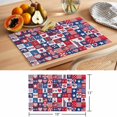 thumbnail image 6 of Collage Placemats Set of 2, Independence Day U. S. Flag Themed Bald Eagle Firework Plaid Non-Slip Place Mats Washable Table Mats for Kitchen Dining Table Decorations Indoor/Outdoor, 6 of 9