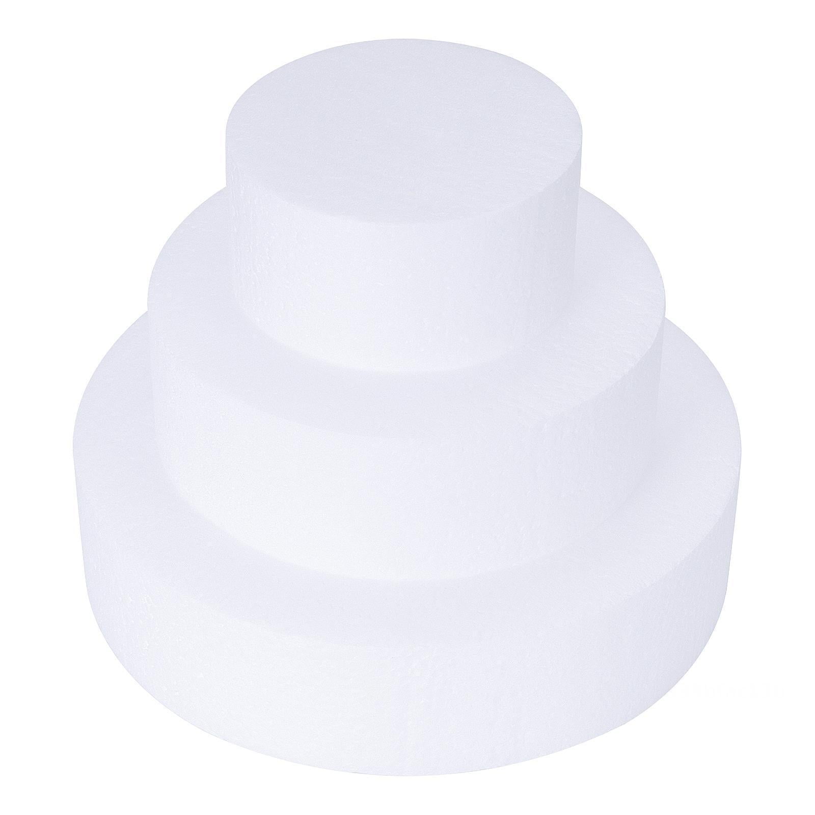 Round Foam Cake Dummy Set, 3 Tiers for Display, Arts and Crafts 4/6