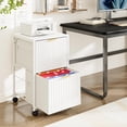 thumbnail image 2 of Ktaxon 2-Drawer File Cabinet Vertical Filing Cabinet for Letter A4-Sized Files Easy to Assemble, Modern Style Fluted Design, 2 of 14