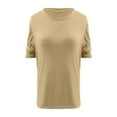 thumbnail image 4 of Short Sleeve Womens Tops Dressy Casual Blouses for Women 2025 Trendy Crew Neck T Shirts Summer Clothes Womens Loose Athletic Tees T Shirts Women Summer Casual Tops for Women Women S Long Sleeve, 4 of 4