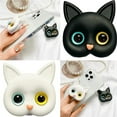 thumbnail image 3 of Support de Téléphone Chaton Mignon 3D avec Mini Miroir, Support Pliant de Téléphone Chat Mignon, Poignée de Téléphone Mobile en Métal Ultra Mince (Noir), 3 of 5