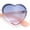Gold Pink - Blue Pink, variant on Womens Retro Rimless Heart Shape Metal Rim Sunglasses Gold Pink - Blue Pink