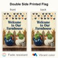 thumbnail image 3 of SPXUBZ Farmhouse Garden Flag 12x18 Inch, Welcome To Our Farmhouse Linen Yard Flag with Rustic Floral Basket Design, Double Sided Outdoor Decorative Flag for Front Yard Garden Porch Decor, 3 of 5
