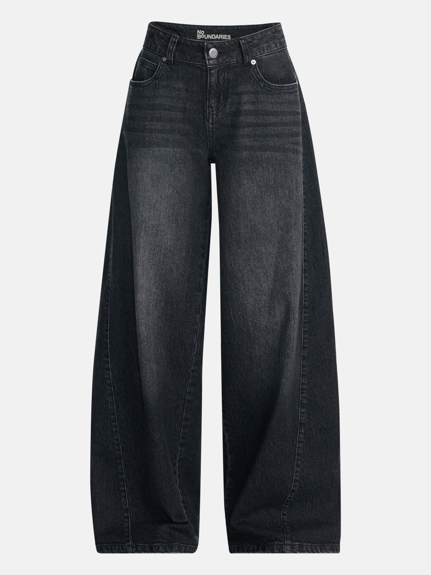 No Boundaries Ultra Baggy Barrel Jeans, 32.5'' Inseam, Women's Waist Sizes 00-20
