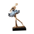 thumbnail image 4 of Escultura de bailarina de ballet de resina, adorno de bailarina de ballet, figura artística, estatua de bailarina de ballet para decoración de oficina Estilo A, 4 of 8