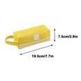 thumbnail image 3 of Large Capacity Pencil Case Double Zipper Layer Closure Pencil Pouch with Handle Portable Stationery Pen Bag for Office Travel Holder Box, Yellow, 3 of 3