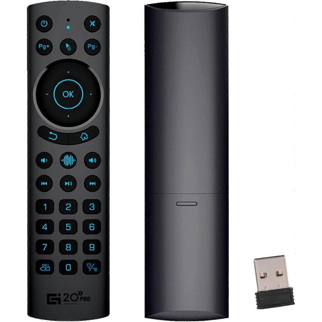 Wekity Bluetooth Voice Remote Control, USB Wireless Voice Control Induction Backlight Air Remote Mouse for Nvidia Shield, PC, Smart TV (G20S Pro Plus)