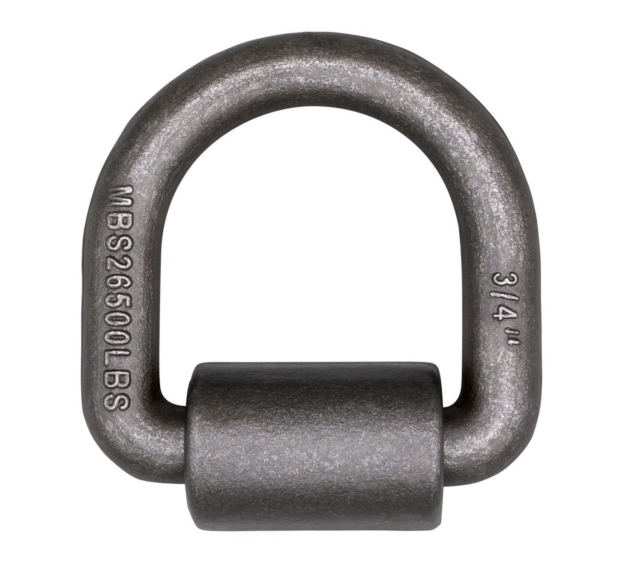 (4 Pack) 3/4" Heavy Duty Weld-On Forged D Ring Truck Trailer Tie Down