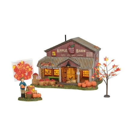Department 56 Halloween Village Apple Barn Figurine 4 Piece Set 6003156 New