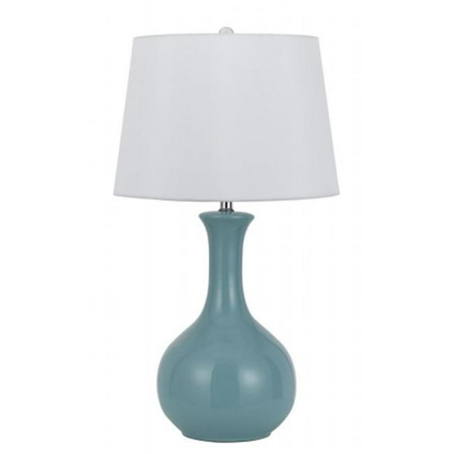Cal Lighting BO-2584TB-2-SB 150 Watts Almeria Ceramic Table Lamp, Blue