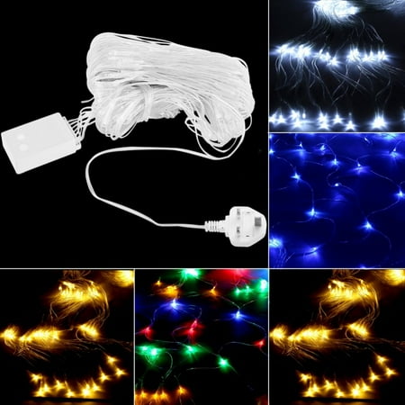 Walfront 210 Led Fairy Net Light Mesh Curtain String Wedding