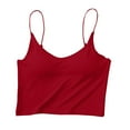 thumbnail image 4 of Leesechin Ribbed Camisole Tops for Women with Built-in Bra Straps Cami Layering Tanks, 4 of 5