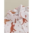 thumbnail image 4 of Toddler Boys Valentine's Day Shorts Sets Short Sleeve Dinosaur Print Shirt and Solid Color Shorts Sets, 4 of 8