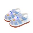 thumbnail image 2 of LYHaoo Boys Sandals Summer Style Soft Sole Light Up Shoes For Boys And Girls Soft Sole Walking Sandals For Toddlers Cute Little Mary Jane Shoes 0 1 Year Sizes 5.5 Little Kid(16), 2 of 6