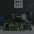 thumbnail image 5 of Your Zone Constellation Polyester Velvet Plush Glow In The Dark Throw Blanket, Twin/Full, 72" X 90", For Kids, 5 of 12