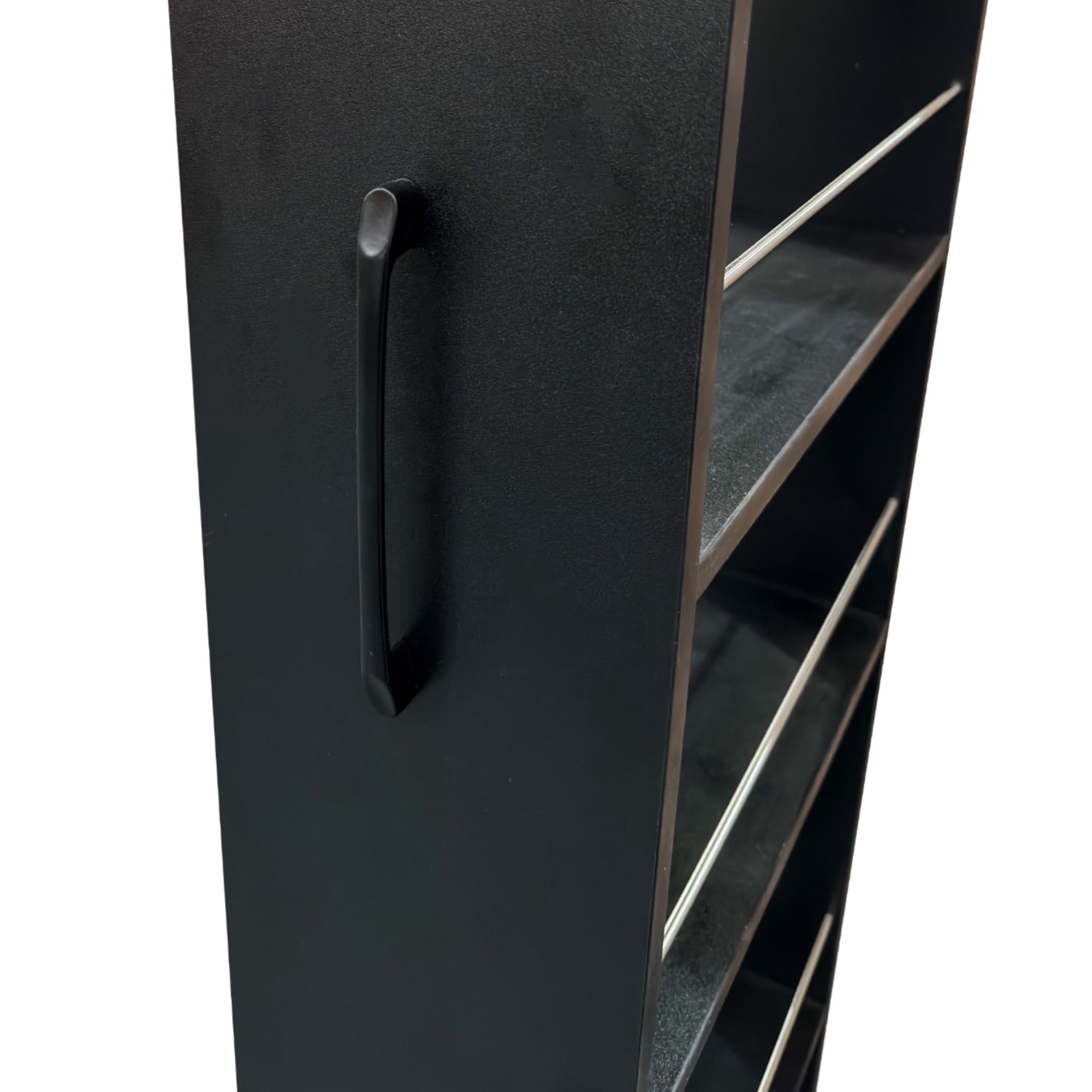7-Tier Slim Pull-Out Storage Shelf Rolling Utility Cart for Narrow Kitchen Spaces, Black