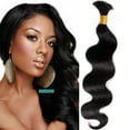 thumbnail image 3 of Ustar Bulk Hair for Micro Braiding Hair Weave 100 % Unprocessed Virgin Remy Brazilian Human Hair Bundles 100g Natural Color Weave Hair Body Wave Hair 20", 3 of 5