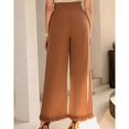 thumbnail image 2 of Women Flared Trousers, Loose Women High Waist Slim Flared Pants Invisible Zipper Slim Fit For Work For Holiday, 2 of 6