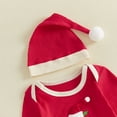 thumbnail image 6 of Cjfdfy Newborn Baby Boy Girl Christmas Romper Outfit My 1St Christmas Long Sleeve knit Romper And Santa Hat Set Infant Cute My First Christmas Fall Winter Holiday Set 0-18M, 6 of 9