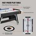 thumbnail image 3 of KFFKFF Air Hockey Table, 72" Indoor Hockey Table for Kids and Adults, LED Sports Hockey Game w/2 Pucks, 2 Pushers& Electronic Score System, Arcade Gaming Set for 4 player Home, 3 of 9
