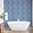 thumbnail image 6 of Ambesonne Navy Blue Peel & Stick Wallpaper for Home, Abstract Exotic Nature, 13"x100", Blue White, 6 of 6