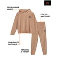 thumbnail image 2 of RBX Girls Sweatsuit Velour Tracksuit Pullover Kids Hoodie Sweatshirt & Jogger Sweatpants 2 Piece Set, 2 of 7