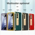 thumbnail image 6 of ELEHOLD Plating Leather Case for Samsung Galaxy Z Fold4,Built-in Screen Protector Premium Leather Metal Hidden Kickstand Shockproof Cover for Samsung Galaxy Z Fold 4,Black, 6 of 6