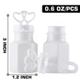 thumbnail image 4 of Botella de burbujas BYONEBYE Mini blanca con doble corazón, paquete de 150, 4 of 7