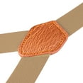 thumbnail image 3 of Buyless Fashion 2 Pack Adjustable Suspenders for Kids - 26" Elastic  Straps  1" - Leather Y Shape Back - 5151-2 - Tan, 3 of 7