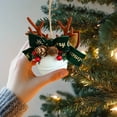 thumbnail image 4 of 2pcs Christmas Decorations Indoor Fall Decorations for Home Christmas Bells Christmas Antlers Bow Pendant Christmas Tree Pendant Festive Ambiance Decoration Gifts, 4 of 6