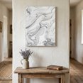 thumbnail image 3 of Canvas Wall Art, White Gray Marble Framed Canvas Prints for Living Room Bedroom, Modern Minimalist Abstract Texture Gallery Wrapped Wall Decor for Home Office, Gifts, 12"x16" Ship Next Day, 3 of 9