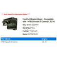 thumbnail image 2 of Front Left Engine Mount - Compatible with 1978 Chevy El Camino 3.3L V6, 2 of 2
