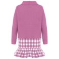 thumbnail image 2 of Venjoe Baby Girls Sleeveless Plaid Dress and Cardigan Sets 2PCS Toddler Sundress with Long Sleeve Pink 90, 2 of 5
