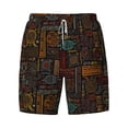 thumbnail image 4 of Lsque Mens Swim Trunks Polynesian Turtles Pattern - Bathing Suit Compression Liner - Beach Swim Shorts Swimwear - (S-3XL) - Stretch Quick Dry -X-Large, 4 of 9